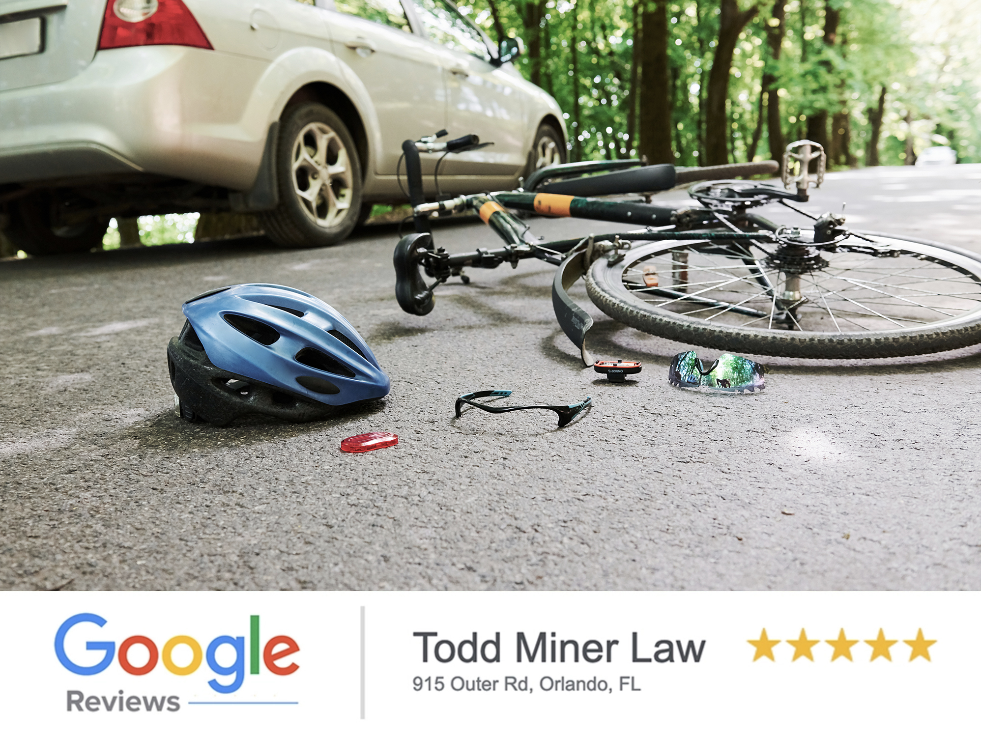 Google Reviews 5 stars Todd Miner Orlando Bicycle Attorney